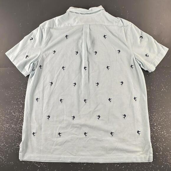 Ralph Lauren Polo Shirt Men XL Baby Powder Blue Knit Oxford Embroider Swordfish - Picture 6 of 6